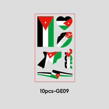 Load image into Gallery viewer, 10 Sheets Win Goal National Flag Temporary Face Stickers for Football Soccer Sports Games Fans Party Face Tattoo Stickers