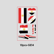 Load image into Gallery viewer, 10 Sheets Win Goal National Flag Temporary Face Stickers for Football Soccer Sports Games Fans Party Face Tattoo Stickers