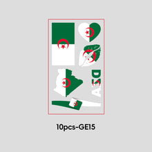 Load image into Gallery viewer, 10 Sheets Win Goal National Flag Temporary Face Stickers for Football Soccer Sports Games Fans Party Face Tattoo Stickers