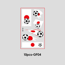 Load image into Gallery viewer, 10 Sheets Win Goal National Flag Temporary Face Stickers for Soccer Football Sports Games Fans Party Face Makeup Tattoo Stickers