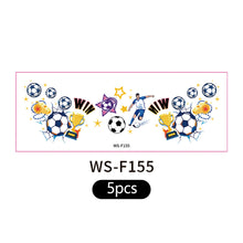 Load image into Gallery viewer, 5sheets Waterproof Football Temporary Tattoos for Soccer Goal Win Facial Stickers Soccer Sports Fans Face Tattoo Party Sticker
