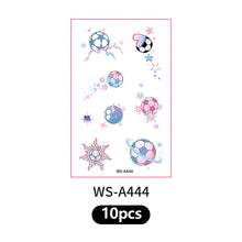 Load image into Gallery viewer, 10sheets Football Shoot Temporary face Stickers Soccer Sports Goal Win Parties Gatherings Waterproof Tattoo Stickers