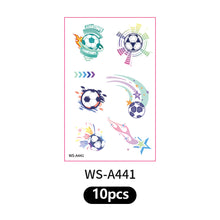 Load image into Gallery viewer, 10sheets Football Shoot Temporary face Stickers Soccer Sports Goal Win Parties Gatherings Waterproof Tattoo Stickers