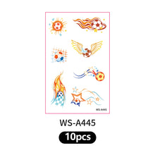 Load image into Gallery viewer, 10sheets Football Shoot Temporary face Stickers Soccer Sports Goal Win Parties Gatherings Waterproof Tattoo Stickers