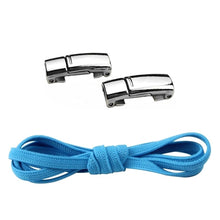 Load image into Gallery viewer, 8mm Metal Magnetic Shoelaces Without Ties Flat Elastic Lazy Laces Sneakers Boots No Tie Shoelace Rubber Bands for Shoes Accessories
