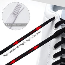 Load image into Gallery viewer, 8mm Metal Magnetic Shoelaces Without Ties Flat Elastic Lazy Laces Sneakers Boots No Tie Shoelace Rubber Bands for Shoes Accessories