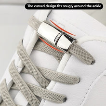 Load image into Gallery viewer, 8mm Metal Magnetic Shoelaces Without Ties Flat Elastic Lazy Laces Sneakers Boots No Tie Shoelace Rubber Bands for Shoes Accessories
