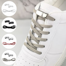 Load image into Gallery viewer, 8mm Metal Magnetic Shoelaces Without Ties Flat Elastic Lazy Laces Sneakers Boots No Tie Shoelace Rubber Bands for Shoes Accessories