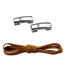 Load image into Gallery viewer, 8mm Metal Magnetic Shoelaces Without Ties Flat Elastic Lazy Laces Sneakers Boots No Tie Shoelace Rubber Bands for Shoes Accessories