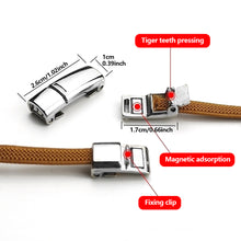 Load image into Gallery viewer, 8mm Metal Magnetic Shoelaces Without Ties Flat Elastic Lazy Laces Sneakers Boots No Tie Shoelace Rubber Bands for Shoes Accessories