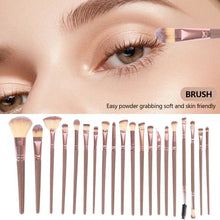 Load image into Gallery viewer, 33/40/42Pcs Makeup Brushes and Sponges Set Brown Makeup Puff Beauty Egg Headband Wristband Remover Kit Makeup Tool Gift