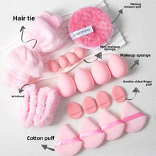 Load image into Gallery viewer, 33/40/42Pcs Makeup Brushes and Sponges Set Brown Makeup Puff Beauty Egg Headband Wristband Remover Kit Makeup Tool Gift