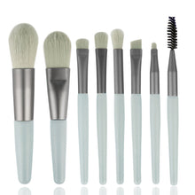 Load image into Gallery viewer, 8Pcs Mini Travel Makeup Brushes Set Portable Soft Bristles Foundation Blush Eyeshadow Blending Brush Kit with Pouch for Beginner