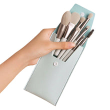 Load image into Gallery viewer, 8Pcs Mini Travel Makeup Brushes Set Portable Soft Bristles Foundation Blush Eyeshadow Blending Brush Kit with Pouch for Beginner