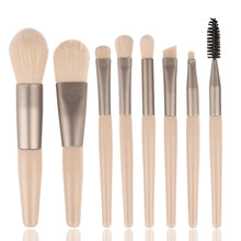 Load image into Gallery viewer, 8Pcs Mini Travel Makeup Brushes Set Portable Soft Bristles Foundation Blush Eyeshadow Blending Brush Kit with Pouch for Beginner