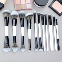 Load image into Gallery viewer, Double Head Makeup Brushes Foundation Blush Contour Powder Eyeshadow Brush Soft Bristles Single or Collection