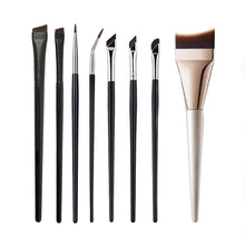 Load image into Gallery viewer, Eyeshadow Brush Set Professional Nylon Fiber Eye Makeup Brushes for Blending Shading Detail Work Travel Brow Tool Kit for Women