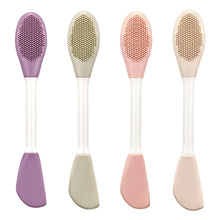 Load image into Gallery viewer, 2 in 1 Silicone Face Cleanser Brush & Mask Applicator Reusable Dual-Sided Facial Massager for Deep Pore Cleansing Exfoliating Tool Travel-Friendly