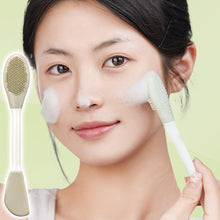 Load image into Gallery viewer, 2 in 1 Silicone Face Cleanser Brush & Mask Applicator Reusable Dual-Sided Facial Massager for Deep Pore Cleansing Exfoliating Tool Travel-Friendly