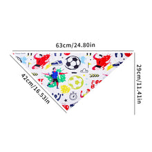 Load image into Gallery viewer, Football Print Dog Triangle Scarf Pet Bib for Small Medium Large Dogs Sports Pet Accessory for Puppy Cat Daily Wear & Game Day