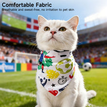 Load image into Gallery viewer, Football Print Dog Triangle Scarf Pet Bib for Small Medium Large Dogs Sports Pet Accessory for Puppy Cat Daily Wear & Game Day