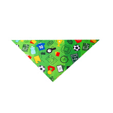 Load image into Gallery viewer, Football Print Dog Triangle Scarf Pet Bib for Small Medium Large Dogs Sports Pet Accessory for Puppy Cat Daily Wear & Game Day