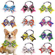 Load image into Gallery viewer, Football Print Cat Dog Collar Adjustable Nylon Breakaway Collar for Small Medium Dogs and Cats Sports Pet Accessory for Daily Wear & Game Day