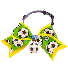 Load image into Gallery viewer, Football Print Cat Dog Collar Adjustable Nylon Breakaway Collar for Small Medium Dogs and Cats Sports Pet Accessory for Daily Wear & Game Day