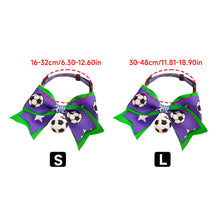 Load image into Gallery viewer, Football Print Cat Dog Collar Adjustable Nylon Breakaway Collar for Small Medium Dogs and Cats Sports Pet Accessory for Daily Wear & Game Day