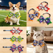 Load image into Gallery viewer, Football Print Cat Dog Collar Adjustable Nylon Breakaway Collar for Small Medium Dogs and Cats Sports Pet Accessory for Daily Wear & Game Day