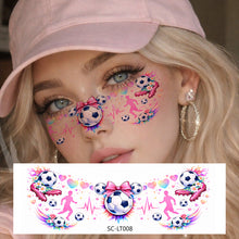 Load image into Gallery viewer, Football Tattoo Stickers Makeup Face Temporary Tattoos Sticker for Face Arms Body Easy To Use and Remove Paper Stickers