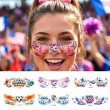 Load image into Gallery viewer, Football Tattoo Stickers Makeup Face Temporary Tattoos Sticker for Face Arms Body Easy To Use and Remove Paper Stickers