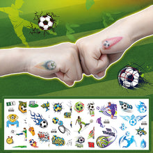 Load image into Gallery viewer, Glitter Temporary Tattoo Stickers Football Soccer Ball Bling-Bling Face Stickers for Soccer Fans Parties Football Sports Sticker