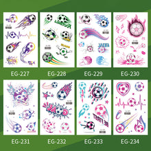 Load image into Gallery viewer, Glitter Temporary Tattoo Stickers Football Soccer Ball Bling-Bling Face Stickers for Soccer Fans Parties Football Sports Sticker