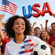 Load image into Gallery viewer, Football Game National Flag Facial Tattoo Stickers Soccer Sports Competition Party Temporary Tattoos for Men Women Face Stickers