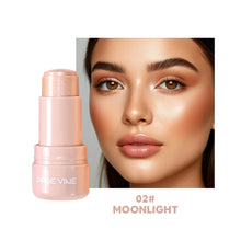 Load image into Gallery viewer, Jelly Highlighter Stick Shimmer Glow Multi-use Highlight Stick Jelly Texture Eyeshadow Stick Face Body Glitter Makeup