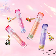 Load image into Gallery viewer, Crystal Lip Oil Hydrating Lip Oil Long-lasting Moisturizing Shimmering Mirror Liquid Water Lip Glaze with Cute Charm Keychain