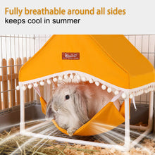 Load image into Gallery viewer, Summer Guinea Pig Hammock Pet Tent With PVC Pipe Support Breathable Rest Nest House For Small Pets
