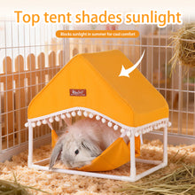 Load image into Gallery viewer, Summer Guinea Pig Hammock Pet Tent With PVC Pipe Support Breathable Rest Nest House For Small Pets