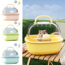 Load image into Gallery viewer, Acrylic Transparent Large Space Hamster Cage Portable Outdoor Travel Habitat Box For Small Rodent Pets