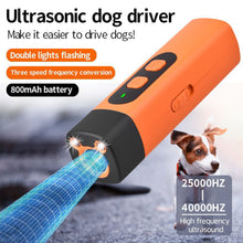 Load image into Gallery viewer, Dual-core Ultrasonic Rechargeable Anti Barking Device Pet Training Control Device With LED Light Stop Barking