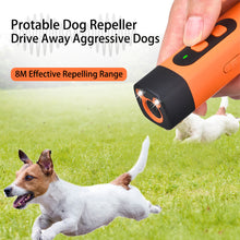 Load image into Gallery viewer, Dual-core Ultrasonic Rechargeable Anti Barking Device Pet Training Control Device With LED Light Stop Barking