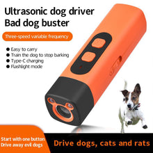 Load image into Gallery viewer, Dual-core Ultrasonic Rechargeable Anti Barking Device Pet Training Control Device With LED Light Stop Barking