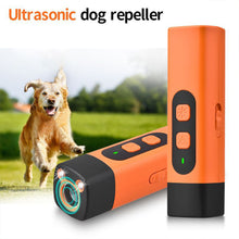 Load image into Gallery viewer, Dual-core Ultrasonic Rechargeable Anti Barking Device Pet Training Control Device With LED Light Stop Barking