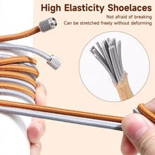 Load image into Gallery viewer, 1Pair Round Elastic Buckle Shoelaces Metal Buckle Quick Wear Lazy Shoelaces For Sneakers Canvas Shoes