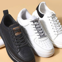 Load image into Gallery viewer, 1Pair Round Elastic Buckle Shoelaces Metal Buckle Quick Wear Lazy Shoelaces For Sneakers Canvas Shoes