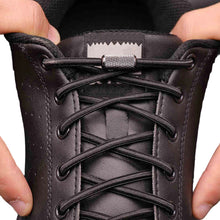 Load image into Gallery viewer, 1Pair Round Elastic Buckle Shoelaces Metal Buckle Quick Wear Lazy Shoelaces For Sneakers Canvas Shoes