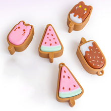 Load image into Gallery viewer, Relief Toy 3D Printed Chocolate Ice Cream Shape Fidget Click Toy Portable Stress Relief Toy Keychain Pendant