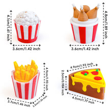 Load image into Gallery viewer, 3D Printed Stress Relief Toy Creative Fast Food Click Toy Fried Chicken Fries Popcorn Portable Keychain Pendant
