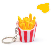 Load image into Gallery viewer, 3D Printed Stress Relief Toy Creative Fast Food Click Toy Fried Chicken Fries Popcorn Portable Keychain Pendant